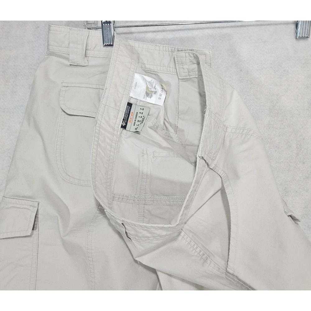 Columbia Cargo Shorts Womens 16 Bermuda Outdoor Stretch Beige XCO Khaki Hiking
